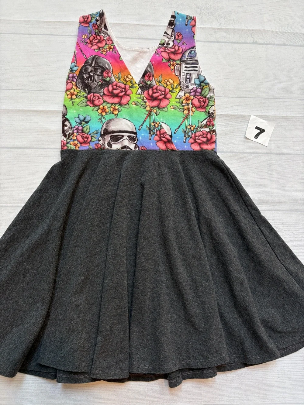 Malia and Kai Star Wars Floral Tie-Dye Tank Dress